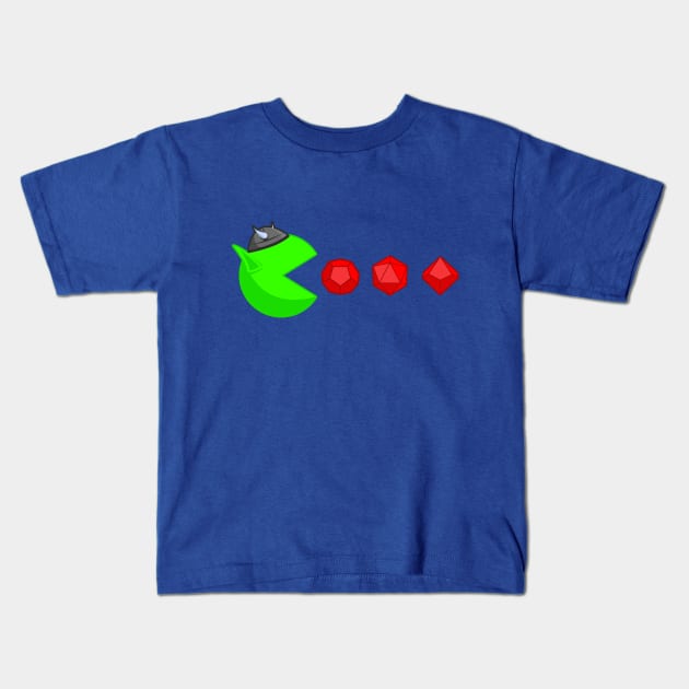 Dice Pac(k) Man-Goblin Kids T-Shirt by Shiron